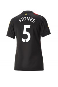 Manchester City John Stones #5 Voetbaltruitje Uit tenue Dames 2022-23 Korte Mouw